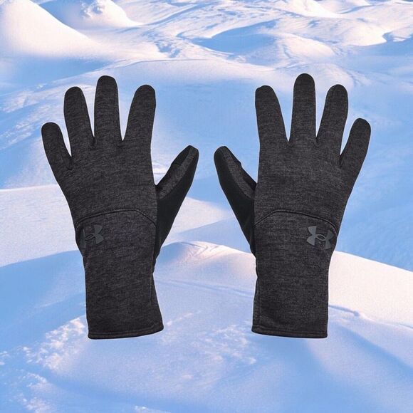 Under Armour 1365958 Men's UA Storm Fleece Winter Gloves Black/Jet Gray - Large‎ - Picture 1 of 4